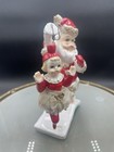 Rare Ucagco Japan Ceramic Santa Claus With Spinning Ballerina Rooftop Figurine