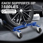 Car Dolly Jack 1500bs Capacity Steel Twin Wheel Dolly With Foot Pedal Removable