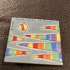 Vintage Signed Elvie Zell Enamel Copper Brooch Pin Space Photo By Elvis