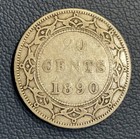 Newfoundland 20 Cents 1890 - Vintage Silver - Scarce Date
