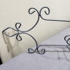 Wall Mount 3 Plate Rack Picture Frame Holder 52  Gray Metal Scrolls Farmhouse