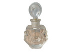 Vtg Perfume Bottle Cut Crystal Clear Glass Vanity Bottle Scent Bottle W  Stopper