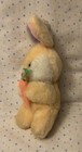 Vintage 1979 Dan Dee Pastel Peach Bunny Rabbit Carrot Plush 7    Pink Purple Ears