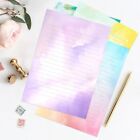 Watercolor Stationary Paper And Envelopes Set 24 Pcs Colorful Writing Station   