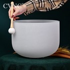 Cvnc 432hz 16  C Root Chakra White Crystal Singing Bowl For Sound Healing Bath