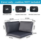 10 Pcs Outdoor Patio Furniture Cushion Cover Set Replacement Covers Slipcover