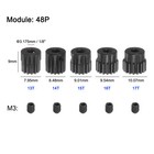 48p Pinion Gear Set 3 175mm Shaft 13t 14t 15t 16t 17t Motor Gears  5pcs