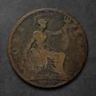 1897          Great Britain Penny Victoria  Free Shipping 