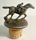 Blanton s Whiskey Bourbon Cork Bottle Stopper Letter    t    Race Horse Jockey