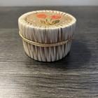 Native American Porcupine Quill  Sweetgrass   Birchbark Box With Tulips