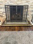 Decorative Crafts Inc Victorian Revival Brass Fireplace Fender Fleur De Lis 54 