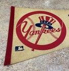 Vintage 1970s New York Yankees Mlb Baseball Full Size 30  X 12  Pennant Flag