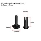 Push Clips Rivets 3mm X 8mm Pcb Circuit Panel Nylon Fasteners Black 50 Pcs