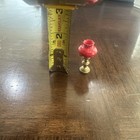 Vintage Dollhouse Miniature Brass Ceramic Table Lamp Non Working  1 12