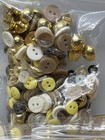 Vintage Button Collection Unsorted 8 Bags Hundred s Mixed Colors Some Flat Gold