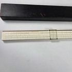 Vtg 20  Keuffel   Esser N4053-5 Polyphase Slide Rule W  Wood Base   Leather Case