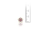 14kt Solid Gold Kids Flower Screwback Stud Earrings