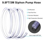 9 8ft Siphon Hose Transfer Hand Pump With Flow Valve For Gasoline Oil Water Fuel