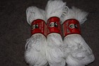 3 Vintage Aunt Lydia s Heavy Rug Yarn Skeins 100  Kodel Polyester 70 Yds 805 Whi