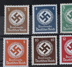 Wwii Ww2 Germany Reich German Government Official Swastika Stamp Lot 8 Stamps