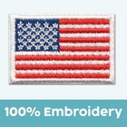 American Flag Patches  10-pack  Usa Flag Embroidered Iron-on Patch
