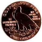 Copper Art Coin   Incuse Indian Design   Fine  999 Bullion   Minted In The Usa