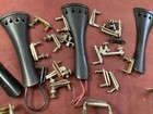 Vintage Violin Tail Pieces  Fine Tuners  Chin Rests Lot