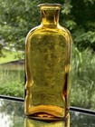Glass Bottle Vase Vtg Hand-blown