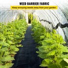 Vevor 6x300 Ft Heavy Duty Pp Woven Weed Barrier Landscape Ground Cover 2 4oz