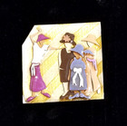   rare Woman Pins By Lucinda Gold Purple Blue Brooch  