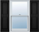 Raised Panel Shutter Black Vinyl Standard Size Williamsburg 35  Durable One Pair