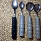 Lot Of 7 Adaptive Weighted Spoons 7 Ounce Various Sizes With Large Handles