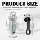 2pcs 3 8-24 X 1-3 16 Brake Bleeder Screw With 2pcs Grease Fitting Caps essential