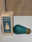 Vintage Nos Original Green National Mazda Lamp 10w 120v Light Bulb Fn1432 - New
