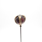Antique Purple Ball With 4 Bands  Hatpin Hat Pin