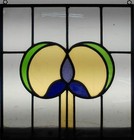Pretty English Leaded Stained Glass Window Unframed W Hooks 15 3 4 x 16 1 4 