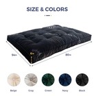 6  Futon Mattress Full Size  Velvet Thick Futons Sofa Couch Bed  Versatile Fl   