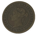 1884 Canada One 1 Cent Canadian Rare Coin Large Penny Queen Victoria Bronze Km 7