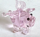 Ganz Miniature World Mini Glass Pink Flying Pig Collectible Figurine 7 8  X 5 8 