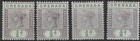 Grenada 1895-1899 Qv Set   Shades duplicates Sg48-55 Mint Cat  275 