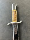 Original German Ww2 Firemans Dress Bayonet-stag Handles-carl Eickhorn Blade