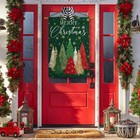 Merry Christmas House Flag 28x40 Inch Double Sided Outside  Christmas Tree Snowf