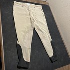 Dover Saddlery Riding Breeches Unisex 34 Tan Knee Patch Equestrian Pants