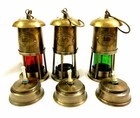 Vintage Ship Maritime Oil Boat Lamp Brass Nautical Light Set Of 3 Christmas Gift