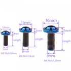 Titanium Bolts M5 M6 M8 Torx Head Screw Bike Fasteners For Bicycle 6pcs