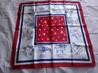Vtg Mod 60   s 70 s Zodiac Astrology Horoscope Sign Scarf 23    Square Signed Zerbo