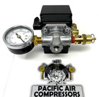 2 Stage Air Compressor Pressure Switch Kit 175 Psi Off Safety Valve   Gauge