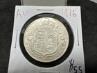 Great Britain 1916 Silver Half Crown Au About Unc