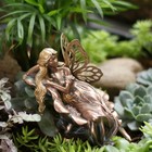 Sleeping Fairy Resin Statue Flower Garden Decor Outdoor Ornament Gift