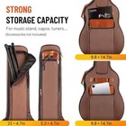 Acoustic Guitar Gig Bag Padded Soft Oxford 6 Pocket Case Heavy Duty Waterproof